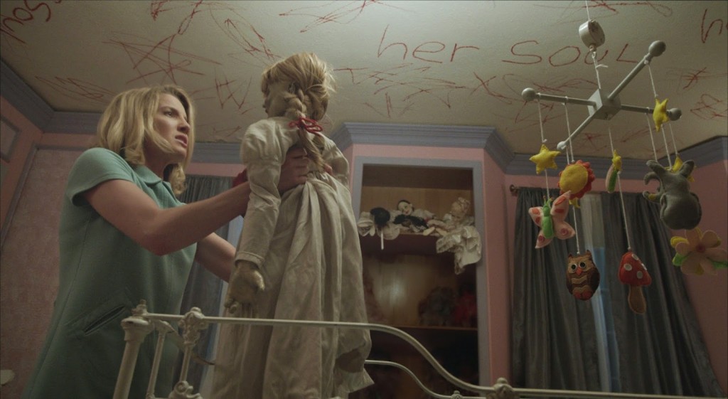 A creepy doll is possessed in "Annabelle "